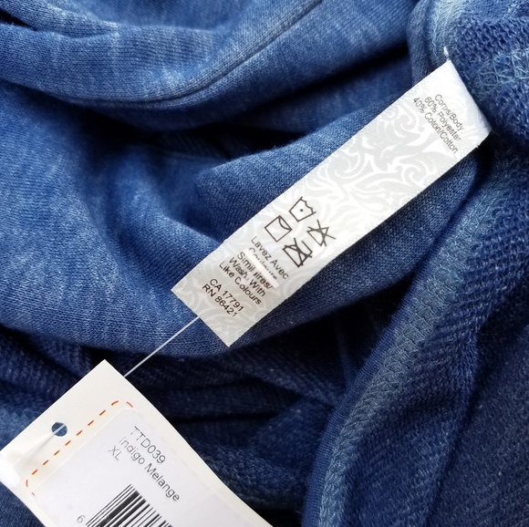 Comfy Sweatshirt Tunic w Kangaroo Pocket, Sz XL - Picture 5 of 7